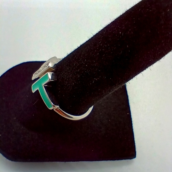 T-Wire Turquoise Color Ring .925 silver - Picture 3 of 3